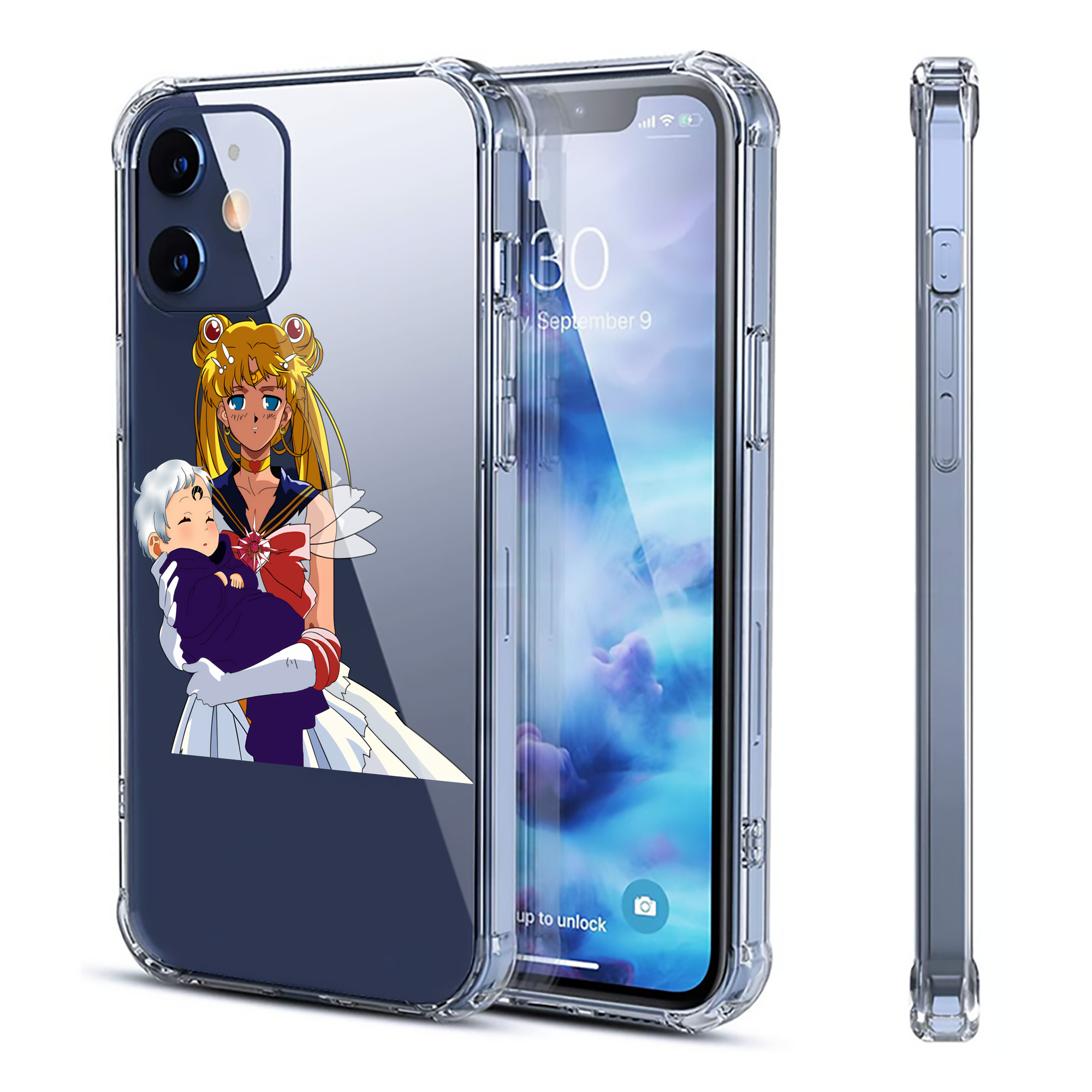 （画像用） 美少女戦士セーラームーン 月野 うさぎ つきの うさぎ Sailor Moon Tsukino Usagi 【iPhone 12シリーズ対応】透明スマホケース（クリアソフトケース）